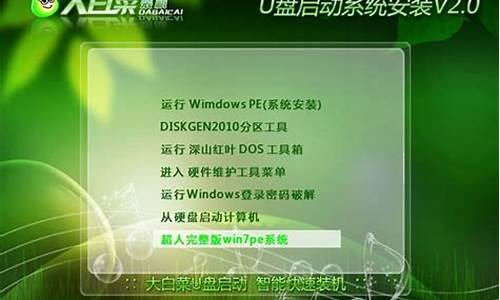 大白菜u盘装系统教程 win7_